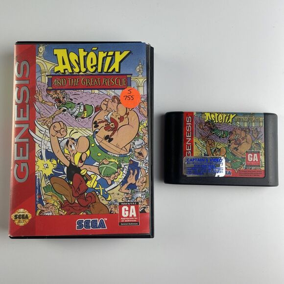 Asterix and the Great Rescue Sega Genesis 1994 Cartridge and Case - Picture 1 of 15